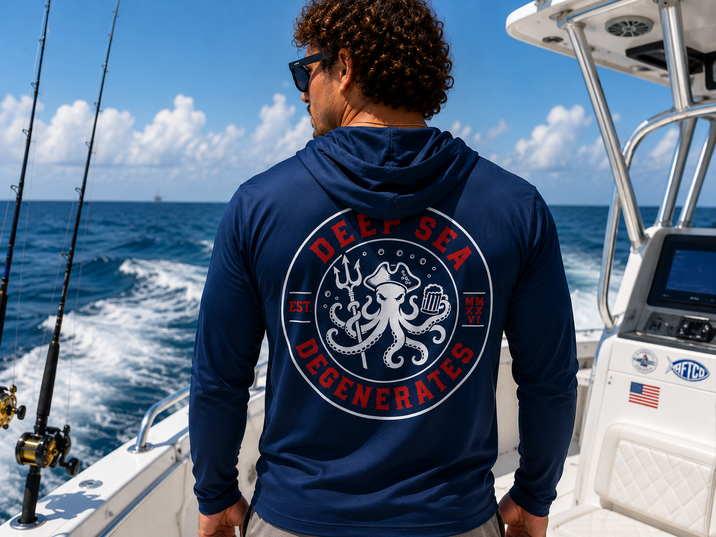 4th of July Edition Blue Sun Hoodie