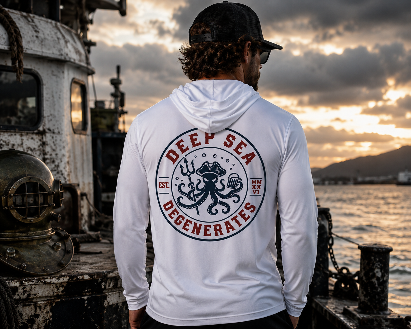 4th of July Edition White Sun Hoodie