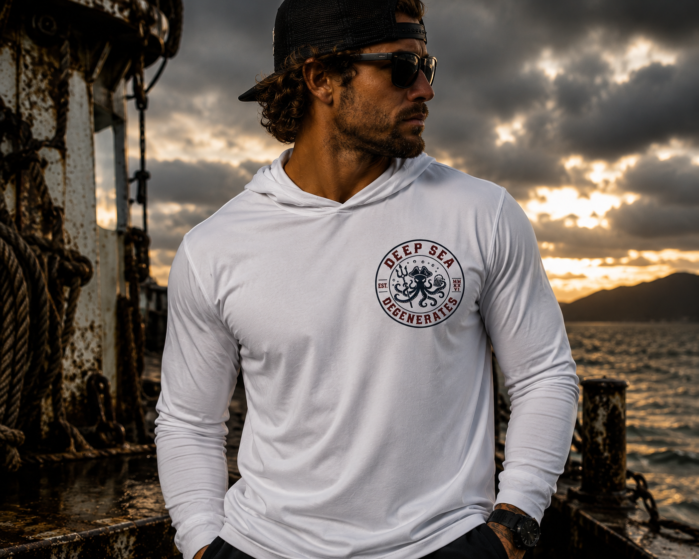 4th of July Edition White Sun Hoodie